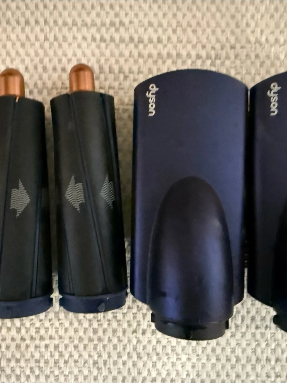 Women’s Dyson Styling Brush/ curling rod  Set - attachments only Navy and Copper
